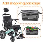 30 Miles Electric Wheelchairs for Adults, Aluminum Lightweight Wheelchair Foldable for Senior with Bag, 18 inch Motorized Power Wheelchairs, Portable Folding All Terrain 500W Intelligent