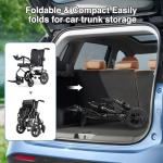 Zurcheel SLB30 Electric Wheelchairs for Adults, Lightweight Foldable Motorized Wheelchair with Removable Battery Liftable Armrest Airline Approved(30 Lbs, Grey)