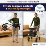 Drive Medical AeroWalk Ultra-Lite Folding Walker with Seat