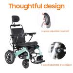 30 Miles Electric Wheelchairs for Adults, Aluminum Lightweight Wheelchair Foldable for Senior with Bag, 18 inch Motorized Power Wheelchairs, Portable Folding All Terrain 500W Intelligent