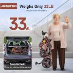 Electric Wheelchairs for Adults Foldable Lightweight at Only 33lbs, 500W Dual Motors Motorized Wheelchairs for Seniors, All Terrain Travel Powered Wheel Chairs, Support 250 lbs, Brown