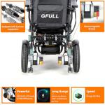 30 Miles Electric Wheelchairs for Adults, Aluminum Lightweight Wheelchair Foldable for Senior with Bag, 18 inch Motorized Power Wheelchairs, Portable Folding All Terrain 500W Intelligent
