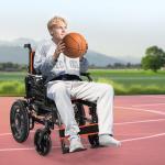 VEVOR Electric Wheelchair for Adults, 265lbs Capacity, Foldable & Lightweight Motorized Wheelchair, 13-Mile Long Travel Range, All-Terrain Powered Chair, Portable for Seniors & Disabled