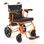 Lightweight Electric Wheelchairs for Adults,Motorized Wheelchair Power Portable Wheelchair,500W Motor Airline Approved Sunshine Orange