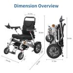 18 Miles Long Travel Range Corse Motility 2025 Upgrade Compact Electric Wheelchair for Adults - Lightweight 60lbs, Foldable Motorized Power Chair for Seniors, 600W Motors, All-Terrain Capability