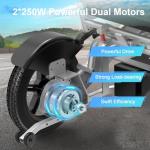 mindmed Lightweight Electric Wheelchair for Adults Seniors, 15.5+ Miles Long Travel Range Foldable Electric Wheelchair, 4-Hour Quick Charging, All Terrain Motorized Wheelchair for Home Office Travel