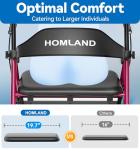 Bariatric Walker for Seniors with Extra Wide Seat