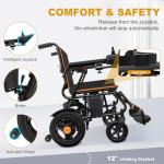 POWET Electric Wheelchairs for Adults, Foldable Lightweight Power Wheelchair, 500W Dual Motors, 15 Miles Longer Range, All Terrain Portable Motorized Wheelchair for Seniors Support 350 lbs