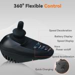 Lightweight Electric Wheelchairs for Adults,Motorized Wheelchair Power Portable Wheelchair,500W Motor Airline Approved Sunshine Orange