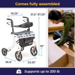Drive Medical AeroWalk Ultra-Lite Folding Walker with Seat
