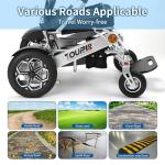 18 Miles Long Travel Range Corse Motility 2025 Upgrade Compact Electric Wheelchair for Adults - Lightweight 60lbs, Foldable Motorized Power Chair for Seniors, 600W Motors, All-Terrain Capability