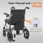 Lightweight Electric Wheelchairs for Adults,Motorized Wheelchair Power Portable Wheelchair,500W Motor Airline Approved Sunshine Orange