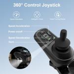 mindmed Lightweight Electric Wheelchair for Adults Seniors, 15.5+ Miles Long Travel Range Foldable Electric Wheelchair, 4-Hour Quick Charging, All Terrain Motorized Wheelchair for Home Office Travel