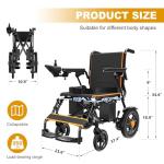 POWET Electric Wheelchairs for Adults, Foldable Lightweight Power Wheelchair, 500W Dual Motors, 15 Miles Longer Range, All Terrain Portable Motorized Wheelchair for Seniors Support 350 lbs