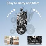 mindmed Lightweight Electric Wheelchair for Adults Seniors, 15.5+ Miles Long Travel Range Foldable Electric Wheelchair, 4-Hour Quick Charging, All Terrain Motorized Wheelchair for Home Office Travel