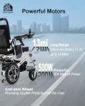 ByteTecpeak D10 Electric Wheelchairs for Adults - Lightweight Wheelchair Foldabele Power Wheelchairs, 500W Motors, Weighing 53 lbs, 12Ah Motorized Wheel Chair for Seniors, Support 330 lbs