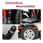 Pride Mobility Jazzy 600 ES Group 2 Power Chair, Nylon, Red, Mid Wheel Drive Power Chair for Adults, 300 lbs. WC, Up to 4 MPH, 24.8 Miles Range Per Charge