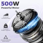 YF001 Zygenair Durable Electric Wheelchairs for Adults, 500W Dual Motors Lightweight Foldable Wheelchair, 15 Miles Long Range, Off-Road Tires, Airline Approved (Purple)