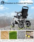 ByteTecpeak D10 Electric Wheelchairs for Adults - Lightweight Wheelchair Foldabele Power Wheelchairs, 500W Motors, Weighing 53 lbs, 12Ah Motorized Wheel Chair for Seniors, Support 330 lbs