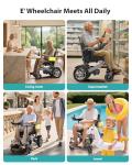 30 Miles Range Electric Wheelchairs for Adults, 500W All Terrain Mobility Electric Wheelchair, Lightweight Foldable Power Motorized Wheelchair for Seniors, 400 lbs Capacity