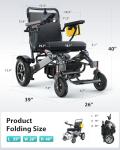 30 Miles Range Electric Wheelchairs for Adults, 500W All Terrain Mobility Electric Wheelchair, Lightweight Foldable Power Motorized Wheelchair for Seniors, 400 lbs Capacity