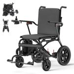 Lightweight Carbon Fiber Electric Wheelchairs for Adults, Only 31.5lbs, Extra-Wide Seat, Portable Power Wheelchair 400W Dual Motor, Long Range All Terrain Portable Airline Approved (Black)