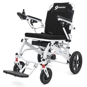 Aotedor Electric Wheelchairs for Adults,22 Miles Long Travel Range with 2 Lithium Batteries All Terrain Power Wheelchair,Ultra Lightweight 39Lbs Folding Compact Motorized Wheelchair,Airline Approved