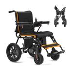 Electric Wheelchair for Adults, Foldable Portable All Terrain 70 lbs Motorized Wheelchair for Seniors, 15+ Miles Long Travel Range, 12AH Lead-Acid Battery, Premium Iron Frame, 11-inch Airless Tires