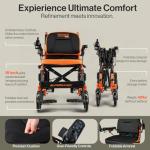 SuperHandy GoRide Series Electric Wheelchairs – Lightweight, Foldable Power Chairs with Dual Brushless Motors, Zero-Turn Maneuverability & Electromagnetic Brake (GoRide 2-300 Lb Max)