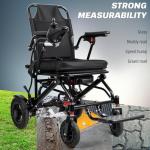 Electric Wheelchair for Adults Seniors Only 33 lbs Lightweight Foldable 12 Miles Range 250WH Battery Airline Approved 250W Dual Motors All Power Wheelchair Black