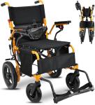 YF001 Zygenair Durable Electric Wheelchairs for Adults, Lightweight Foldable Power Wheelchair with 500W Motors, 13Ah Battery, 15 Miles Range, All-Terrain（Orange）
