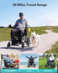 30 Miles Range Electric Wheelchairs for Adults, 500W 25AH Removable Lithium Battery All Terrain Power Wheelchair, Lightweight Foldable Motorized Wheelchair for Seniors, 400Lbs Capacity