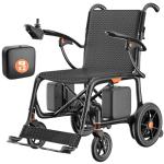 28lbs Ultralight 28 Miles Long Range 100% Carbon Fiber Travel Electric Wheelchairs for Adults, FreeWink Foldable Portable Electric Wheelchairs with 2 Lithium Batteries for All Terrain Airline Approved