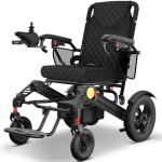 KERDOM Electric Wheelchair for Adults, Upgrade 30+ Miles Range Foldable Power Wheelchair, 350LBS Weight Capacity, Enlarged Thickened Frame Electric Wheelchair, Lithium Battery*2, EABS Brake System