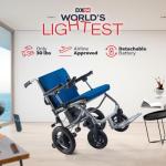 Rubicon DX04 World's Lightest (only 30lbs) Foldable Electric Wheelchair - Travel Size - Airline Approved - User Friendly - 10 mi Cruise Range - Ships from USA - Serviced in USA (Model3)