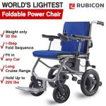 Rubicon DX04 World's Lightest (only 30lbs) Foldable Electric Wheelchair - Travel Size - Airline Approved - User Friendly - 10 mi Cruise Range - Ships from USA - Serviced in USA (Model3)