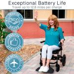 Vive Lightweight Electric Wheelchair for Adults - Foldable Power Wheel Chair - Collapsible, Folding, Ultralight, Motorized, Light Weight Travel Senior Carbon Fiber Mobility Aid - Weighs 35 lbs