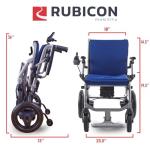 Rubicon DX04 World's Lightest (only 30lbs) Foldable Electric Wheelchair - Travel Size - Airline Approved - User Friendly - 10 mi Cruise Range - Ships from USA - Serviced in USA (Model3)