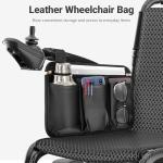 28lbs Ultralight 28 Miles Long Range 100% Carbon Fiber Travel Electric Wheelchairs for Adults, FreeWink Foldable Portable Electric Wheelchairs with 2 Lithium Batteries for All Terrain Airline Approved