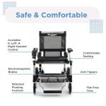 Journey Zoomer Electric Power Chair for Adults – Lightweight, Foldable, All Terrain Electric Wheelchair for Seniors – Upgraded 2025 Model – Total Weight Only 39 lbs, TSA Compliant (Blue)