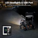 28lbs Ultralight 28 Miles Long Range 100% Carbon Fiber Travel Electric Wheelchairs for Adults, FreeWink Foldable Portable Electric Wheelchairs with 2 Lithium Batteries for All Terrain Airline Approved