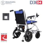 Rubicon DX04 World's Lightest (only 30lbs) Foldable Electric Wheelchair - Travel Size - Airline Approved - User Friendly - 10 mi Cruise Range - Ships from USA - Serviced in USA (Model3)