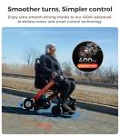 Foldable Electric Wheelchair for Adults & Seniors, Power Wheelchair Walker Combo with Height-Adjustable Handles, Airline Approved, Travel Size, 18 Miles Range, Motorized Wheelchair, Red, Paiseec W1