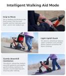 Foldable Electric Wheelchair for Adults & Seniors, Power Wheelchair Walker Combo with Height-Adjustable Handles, Airline Approved, Travel Size, 18 Miles Range, Motorized Wheelchair, Red, Paiseec W1