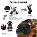 Lightweight Electric Wheelchair for Adults - Foldable Portable Motorized Chair with Large Footrest 12-Mile Range & 500W Dual Motors FAA-Compliant Travel Design for Elderly Disable Black US