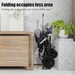 Lightweight Electric Wheelchair for Adults - Foldable Portable Motorized Chair with Large Footrest 12-Mile Range & 500W Dual Motors FAA-Compliant Travel Design for Elderly Disable Black US