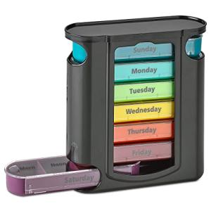 Pill Organizer with 7 Compartments for Daily Doses
