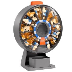 Large 14-Day Pill Organizer with Push Button