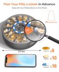 Large 14-Day Pill Organizer with Push Button