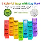 Weekly XL Pill Organizer for 28 Days 4x Daily